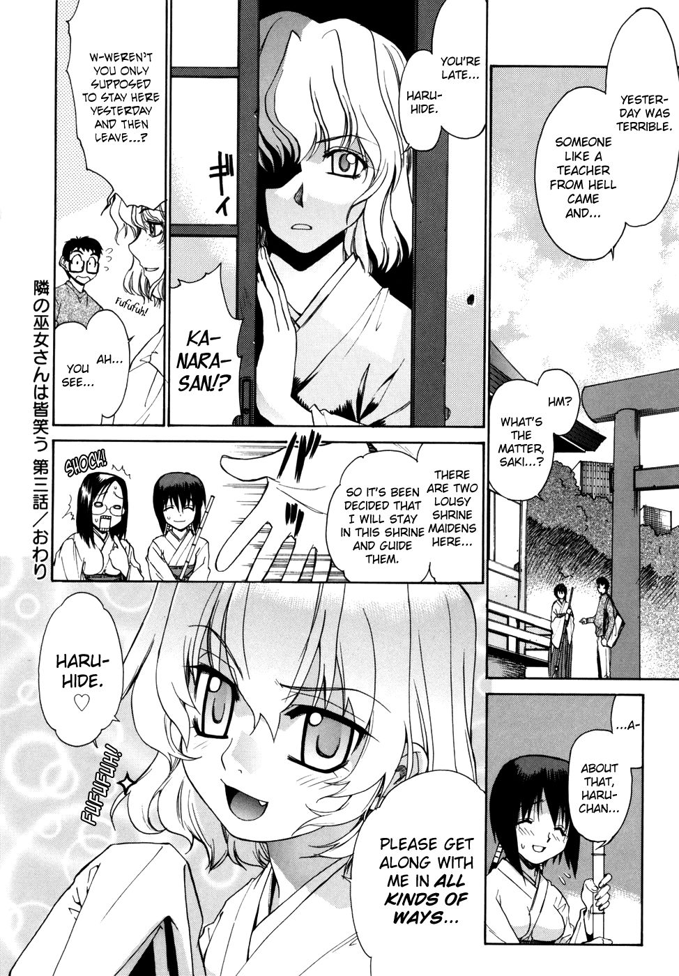 Hentai Manga Comic-Tonari no Miko-san wa Minna Warau-Chapter 3-20